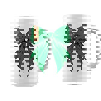 Turkmenistan Turkmen Pride Coquette Bow Flag Girl Mom Tank Top Coffee Mug | Mazezy