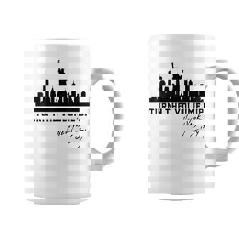 Turn The Volume Up New York City Skyline NYC Pride Statement Coffee Mug | Mazezy