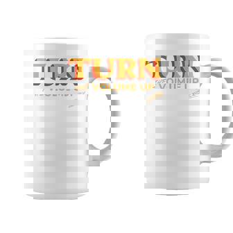 Turn The Volume Up Retro Music Quote Bold Type Coffee Mug | Mazezy