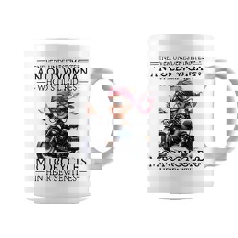 Never Underestimate Old Woman Ride Motorcycles 70 Biker Coffee Mug | Mazezy