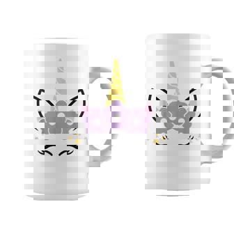 Unicorn Smile Eyelashes Kid Unicorns Flowers Wreath Coffee Mug | Mazezy