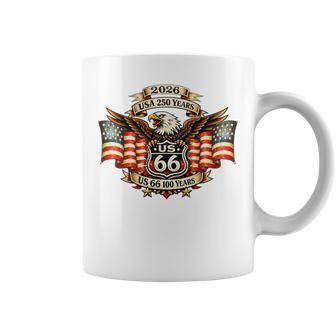 Usa 250 Us Highway 66 Mother Road Anniversary Eagle Tattoo Tri-Blend Coffee Mug - Seseable