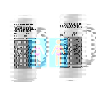 Vacation Goal Tanning Tan Summer Sun Beach Woman Tank Top Coffee Mug | Mazezy