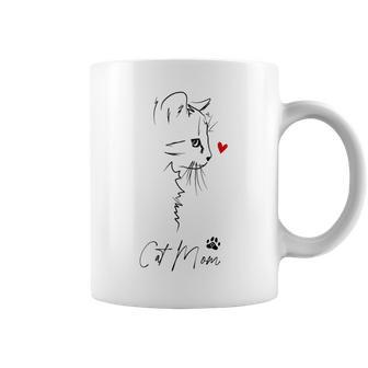 Vintage Retro Cat Mom Cat Owner Mom Mother's Day Women Coffee Mug - Thegiftio UK