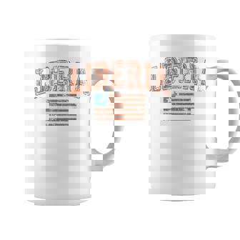 Vintage Retro Faded Liberia Flag Liberian Pride Coffee Mug | Mazezy