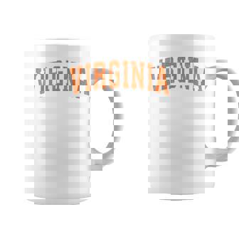 Virginia Va Vintage Athletic Orange Sports Style 80S Coffee Mug | Seseable UK