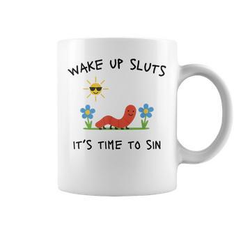 Wake Up Sluts It's Time To Sin Animal Meme Coffee Mug - Thegiftio UK