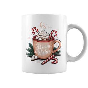 Warm Wishes Hot Cocoa Cozy Christmas Candy Hot Chocolate Coffee Mug - Monsterry