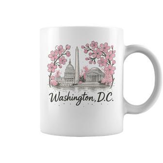 Washington Dc Landmarks Cherry Blossoms Souvenir Coffee Mug | Mazezy