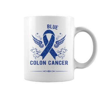 I Wear Blue For Colon Cancer Awareness Coffee Mug - Thegiftio UK