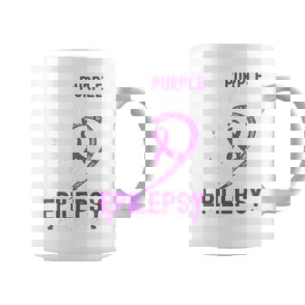 I Wear Purple For Me Epilepsy Awareness Month Heart Warrior Coffee Mug - Thegiftio