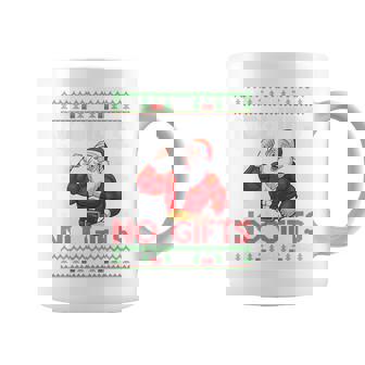 Weightlifting Workout Gym Santa Christmas Ugly Sweater Xmas Tri-Blend Coffee Mug - Monsterry