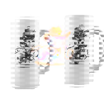 Western Rodeo Cowboy Hat Unicorn Texas Animals Coffee Mug - Thegiftio