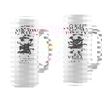 Yorktown Virginia Blue Crab Since 1630 Maroon Letters Coffee Mug | Mazezy