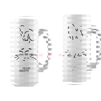 かわいいバニーフェイス イースターバッグ ピンク ハート イースター コーヒーマグ - Kawaiitshirt