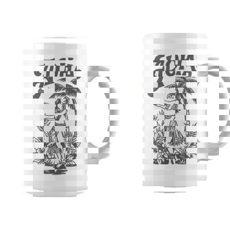 アロハ レトロ ハワイ ヤシの木 ルアウ ダンサー シルエット トロピカル コーヒーマグ - Kawaiitshirt