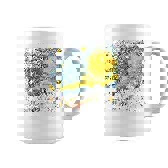 カエル 星月夜 面白い カエル ゴッホ 美的アート ミーム コーヒーマグ - Kawaiitshirt