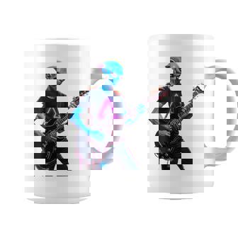 バックプリント ギタリスト エイリアン グラフィック ギター エイリアン ギタリスト コーヒーマグ - Kawaiitshirt