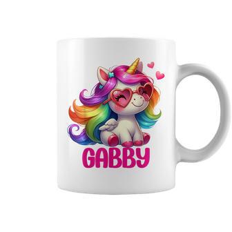 ギャビーユニコーン 名前入りデザイン コーヒーマグ - Kawaiitshirt