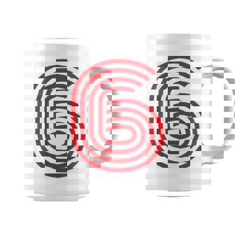 クールなレトロなレタリングジャージ、背番号6 6Eis コーヒーマグ - Kawaiitshirt