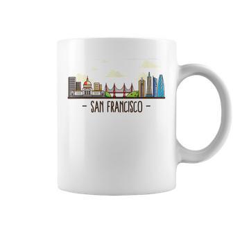 サンフランシスコカリフォルニアアメリカ合衆国-お土産 Usa コーヒーマグ - Kawaiitshirt