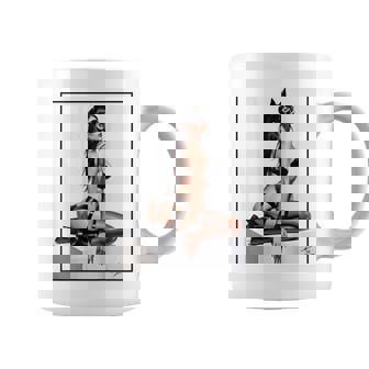 セクシーガールグラフィックtシャツ バッドキティ ピンナップ バックプリント コーヒーマグ - Kawaiitshirt