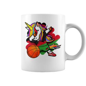 ダビングユニコーン マラウイ バスケットボールファンジャージー マラウイ国旗 コーヒーマグ - Kawaiitshirt
