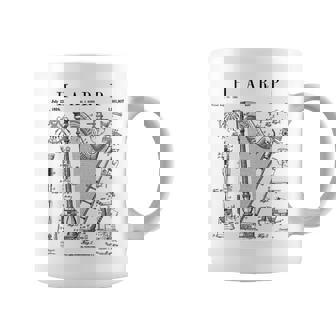 ハープ ヴィンテージ 特許ハーピスト ドローイングプリント コーヒーマグ - Kawaiitshirt