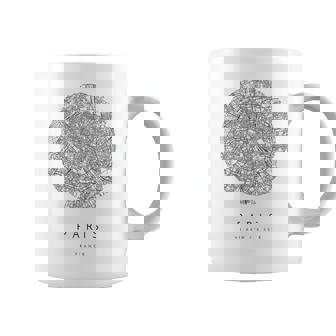 パリ フランス コーディネート 地図 故郷 コーヒーマグ - Kawaiitshirt