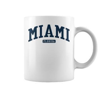 フロリダ州マイアミ Fl カレッジ大学スタイル ネイビー コーヒーマグ - Kawaiitshirt