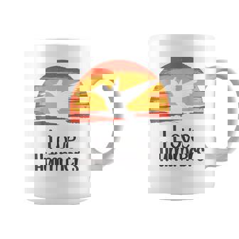 レトロ ヴィンテージ サンセット 2024 I Love Hummers コリブリ ハチドリ コーヒーマグ - Kawaiitshirt