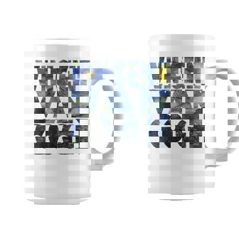 ヴィンセント・ヴァン・ゴッホ作「星月夜」 テキスト ミュージアムアート コーヒーマグ - Kawaiitshirt