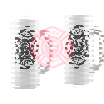 伝統的な消防署救助隊員エンブレムアート。 コーヒーマグ - Kawaiitshirt