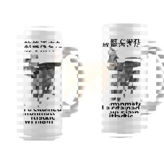 私は放射線で汚染されています 日本の猫 おもしろミーム コーヒーマグ - Kawaiitshirt