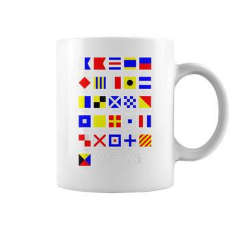 航海信号旗 アルファベット コーヒーマグ - Kawaiitshirt