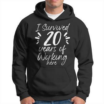 20 Años De Aniversario De Trabajo Divertidoobrevivido Colega Empleado Sudadera - Regaloses