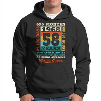 58 Cumpleaños 58 Años 696 Meses Deer Impresionante Nacido 1968 Sudadera - Regaloses