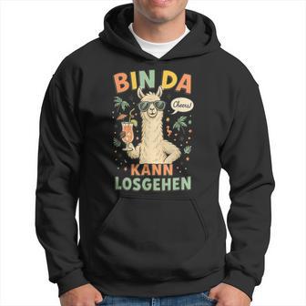 Bin Da Kann Losgehen Alpaka Lama Urlaub Alpaca Party Kapuzenpullover - Geschenkecke