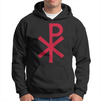 Christogram Chi Roímbolo Cristiano Labarum Rojo Sudadera - Regaloses