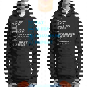 Eatleep Aquarium Repeat -Impatico Amante Dell'acquario Tropicale Felpa con cappuccio - Novitaregali