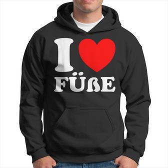 Ich Liebe Füße I Love Füße Kapuzenpullover - Geschenkecke