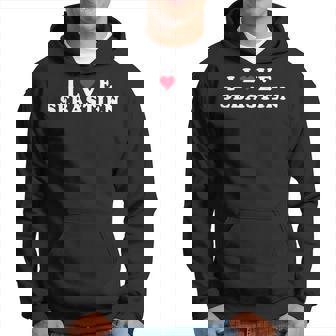 J'aimeebastien Avec Petite Amie Et Petit Amiébastien Sweat à capuche - Cadeauxyz