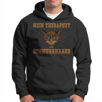 Katzen Mein Therapeut Hatchnurrhaare Kater Katzen Kapuzenpullover - Geschenkecke