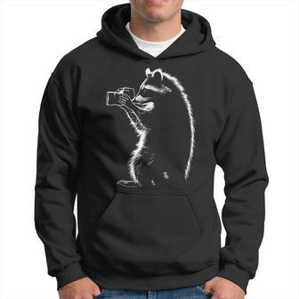 Mapache Cámara Dibujo Motivo Amante Animales Arte Mapache Sudadera - Regaloses