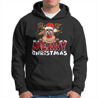 Merry Christmas Rentier Herren Damen Familie Matching Rentier Kapuzenpullover - Geschenkecke