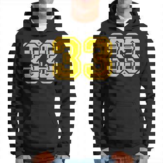 Número 33 Deporte Dorado Amarillo Número 33 Sudadera - Regaloses