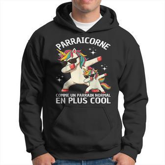 Parraicorne Humour Parrain Cadeau Licorne Dab Sweat à capuche - Cadeauxyz