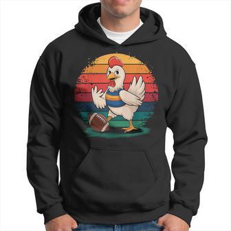 Pollo Jugando Fútbol Americano Retrointage Pollo Sudadera - Regaloses