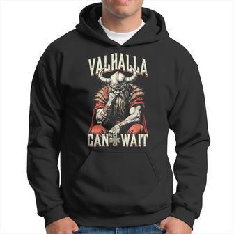 Vichingo Compleannoalhalla Can Wait Old Age Norse Warrior Dad Felpa con cappuccio - Novitaregali