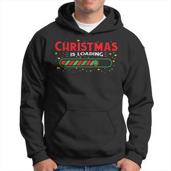 Weihnachten Kommt Christmas Is Loading Lustige Familie -Chwarz Kurzarm Klassisch Weihnachten All Ages Kapuzenpullover - Geschenkecke